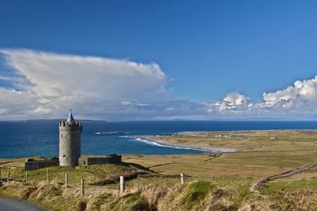 old ancient irish castle in west of irelandの写真素材