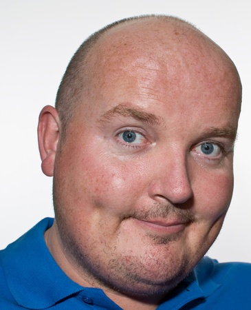 close up of overweight make on whiteの写真素材