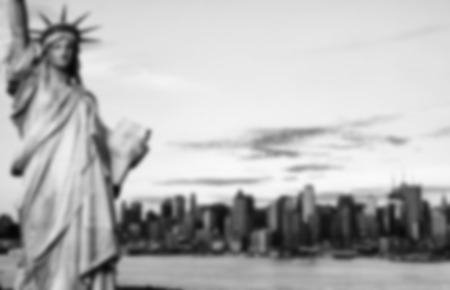 A blurred background image B&W from NYCの写真素材