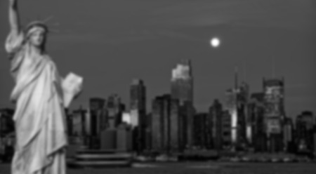 A blurred background image B&W from NYCの写真素材