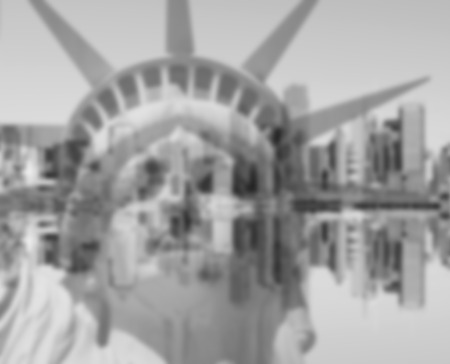 A blurred background image B&W from NYCの写真素材