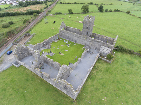 clare abbey ruins, county clare, irelandの写真素材