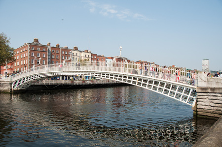 DUBLIN, IRELAND - Sept 20, 2012: Dublin City, Ireland. Dublin is the capital and largest city of Ireland. Located on the east coast, at the mouth of the River Liffey.のeditorial素材