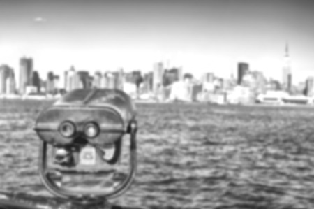Black and white Blurred effect defocused background abstract background from NYC, New York Cityの写真素材