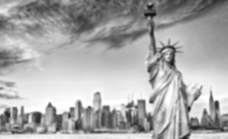 Black and white Blurred effect defocused background abstract background from NYC, New York Cityの写真素材