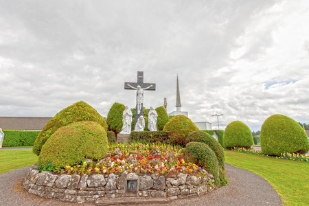 Knock, Mayo, Ireland - July 17th 2018: Ireland's National Marian Shrine in Co Mayo, visited by over 1.5 million people each year, is the site of an Apparition of the Blessed Virgin Mary in 1879.のeditorial素材