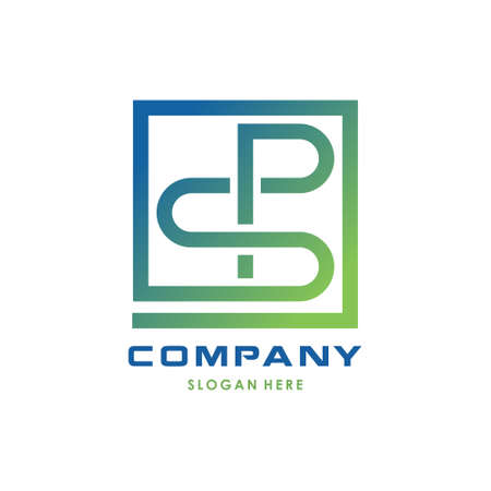 PS/SP square logo creative conceptのイラスト素材