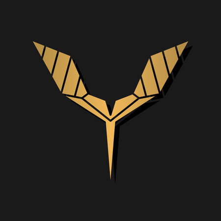 Modern Y initial wings logo creative conceptのイラスト素材