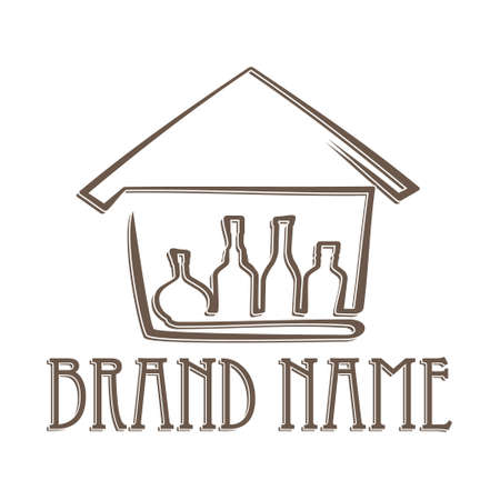 house of drinks design creative conceptのイラスト素材