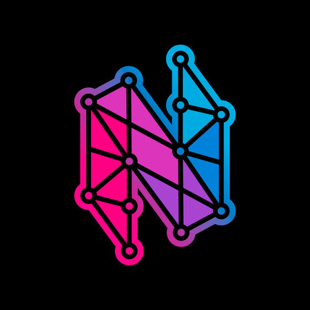digital data nerve initial logo creative concept
