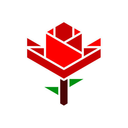 modern flower architecture logo creative conceptのイラスト素材