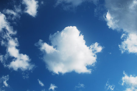 bright white cloud on the blue sky