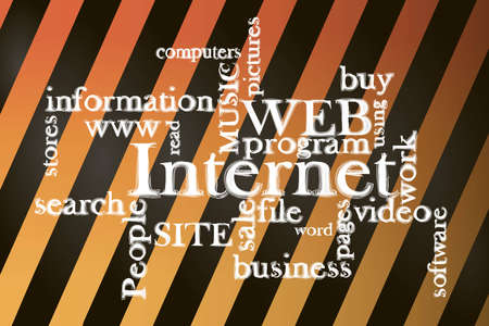 Internet and webpage tag or word cloudのイラスト素材