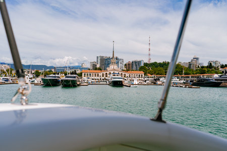 Sochi, Russia, 30 june 2023 view of port from sea marine. high quality photoの写真素材