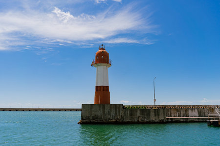 lighthouse or beacon near Sochi sea Port, Russia