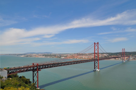 25 de Abril Bridge in Lisbon,Portugal 