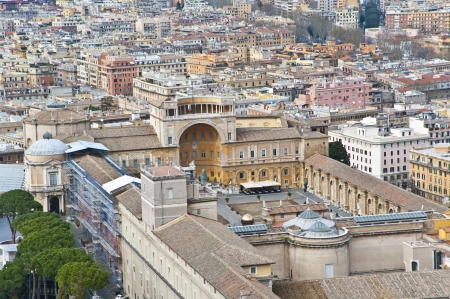 View of Vatican City from the cupola of St Peter の写真素材