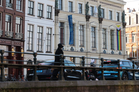 Traffic on the streets of Riga.のeditorial素材