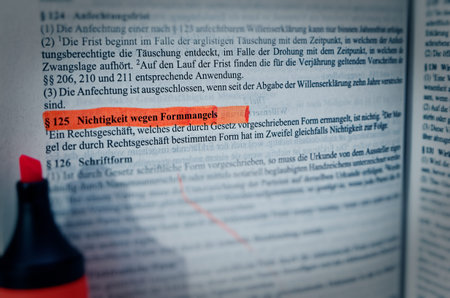 Legal text of in German Paragraph Â§ 125 BGB BÃ¼rgerliches Gesetzbuch Nichtigkeit wegen...
