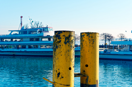 Harbor in Constance - Lake Constance - Germanyの写真素材