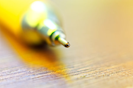 Ballpoint pen on a keyboard