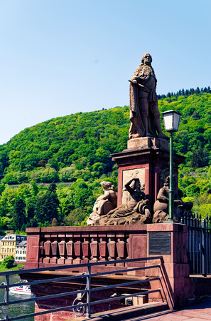 Heidelberg in Baden-WÃ¼rttemberg in Germany in sunshine with the Heidelberg Castle in the backgroundのeditorial素材