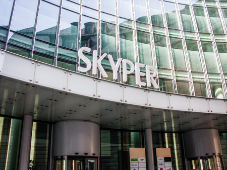 Frankfurt skyscraper in Germany Europe photographed on 03/12/2011のeditorial素材