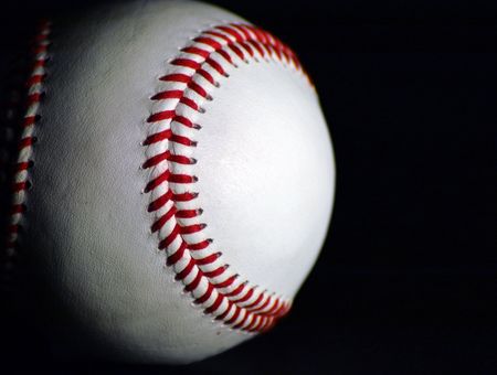 Side-lit baseballの写真素材