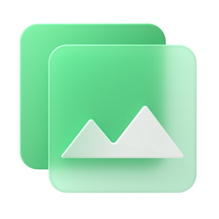 Mountain icon isolated on a white background. 3d rendering.の写真素材