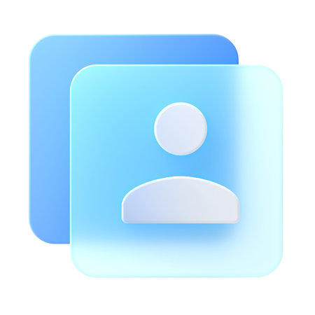Illustration of a 3d user icon isolated on a white background
