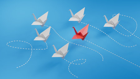 swan flying. Dash line word Love in the sky. Air swan icon. Black silhouette shape. Travel trace. Happy Valentines Day romantic card. Flat design. White background. Isolated. 3D illustrationの写真素材