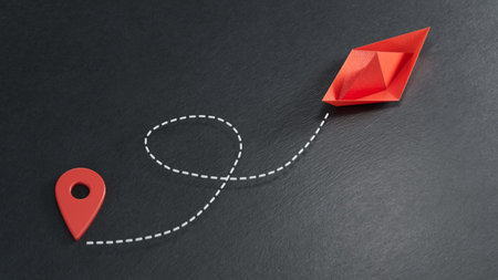Paper boat isolated 3d icon set. Origami paper boat illustration flight travel symbol design.3D...