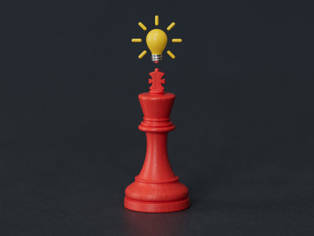 Wooden figure with drawing light bulb with question mark, Problem solving and creative idea concept.3D rendering on black background.の写真素材