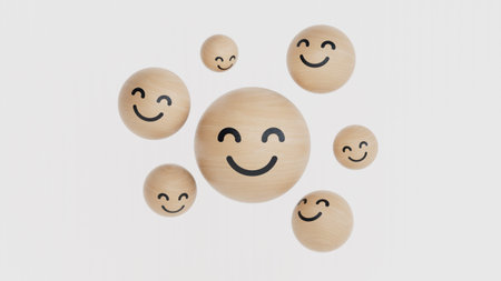 3D Emoji Face Image Cute.Emoji emoticon character background collection.Facial expressions.3D...