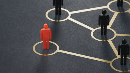 Spread your influence and opinions to other people. Leader in business, recruitment. Social management.の写真素材