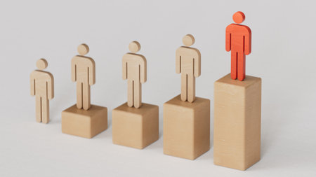 Growth chart and businessmen. Successful business with increased profits. economic status and social achievement.3D rendering on white background.の写真素材