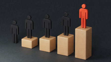 Growth chart and businessmen. Successful business with increased profits. economic status and social achievement.3D rendering on black background.の写真素材
