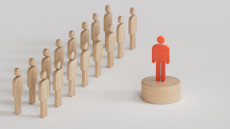 Leader, business strategy and planning concept, Chess king figure on Chessboard. 3D rendering on white background.の写真素材