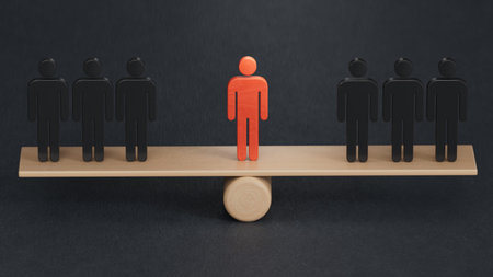 Uniqueness, balance, leadership and competition concept.Leadership with business success concept.3D...