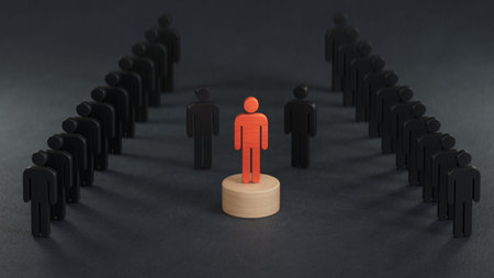 The King stands alongside the queen between two rows of dolls, depicted in a 3D illustration. 3D...