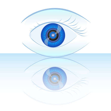 blue human eye.vector illustration.のイラスト素材