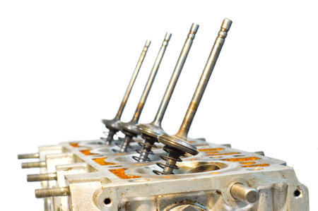 repair of valves in the head of the cylinders block