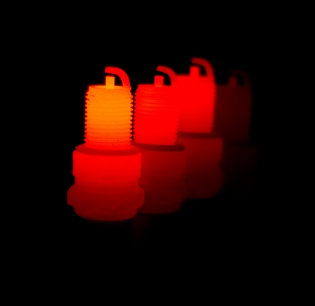 Infrared luminescence of spark plugsの写真素材