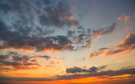 Summer evening sky at sunset