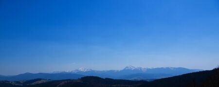 Mountains and blue skyの写真素材