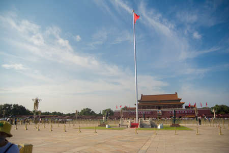 Tiananmen Square, Beijing, China. Tiananmen Square is the main tourist attraction of Beijing.の写真素材