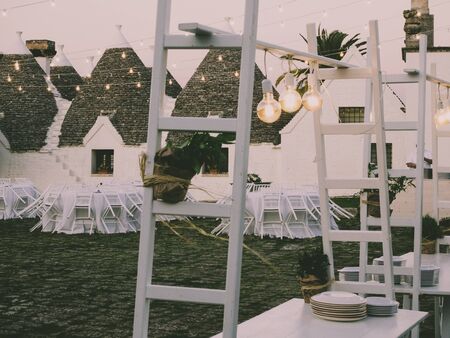 Wedding day in Martina Franca, a rustic place surrounded by greenery in southern Italy.の写真素材