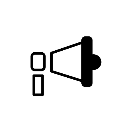 Sound icon linear outline style isolated on white background for your web and mobile app design, vector illustrationのイラスト素材