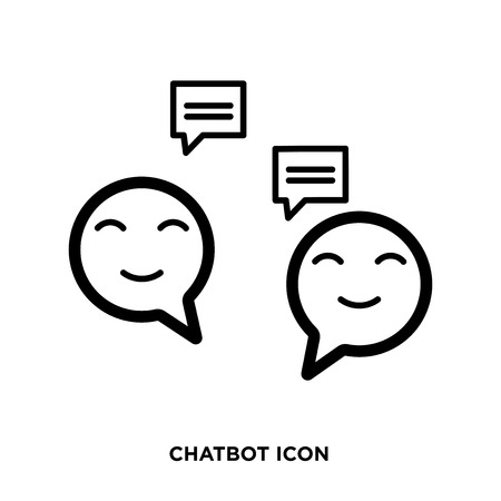 chatbot icon vectorのイラスト素材