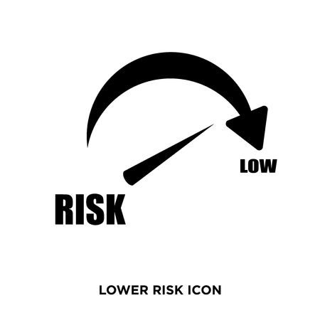 Lower risk iconのイラスト素材